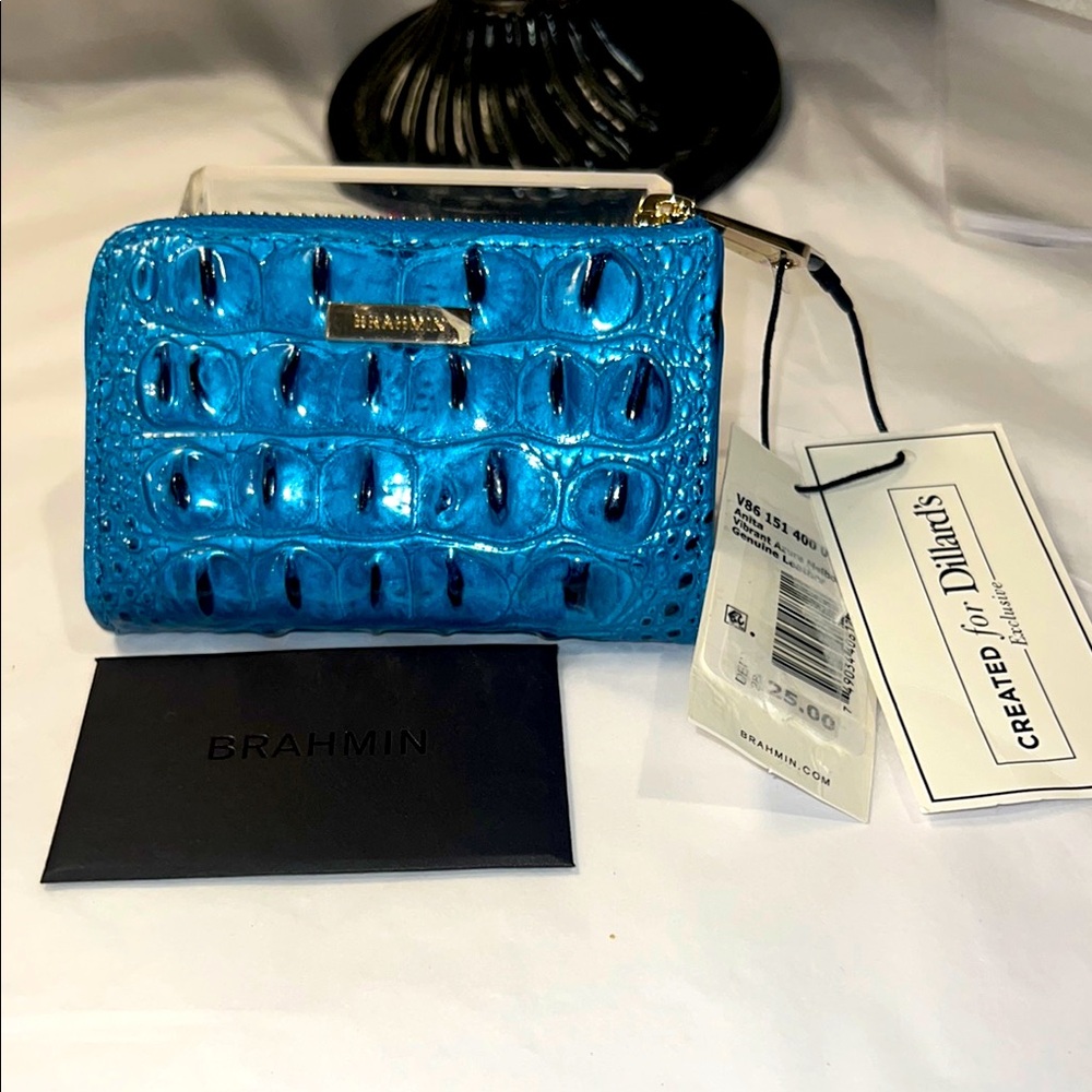 Brahmin Anita vibrant Azure sm zip wallet Brand